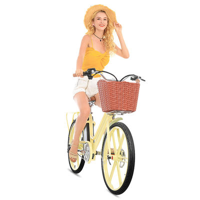 バスケット48T Aluフレーム、24x1.75電気女性の自転車が付いている250w女性Eバイク
